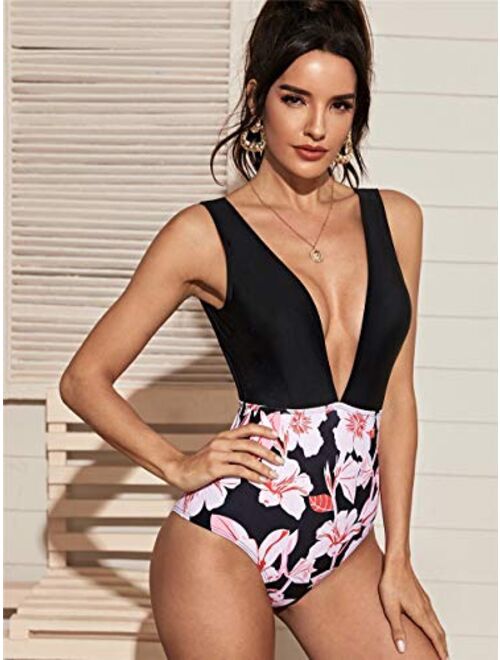 YIXING Flower Mommy and Me Bikini Dresses Clothes Woman Girl's Bath Suit Family Swimwear Mother/Mom Daughter Matching Swimsuits Beach (Color : BNRL A, Size : Mom S)