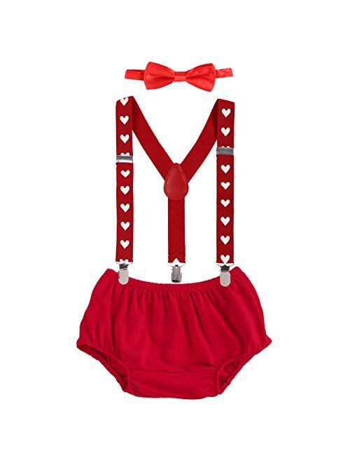 Child Baby Boys Adjustable Elastic Clip Y Back Suspenders Bowtie Outfit First Birthday Cake Smash Bloomers Clothes set