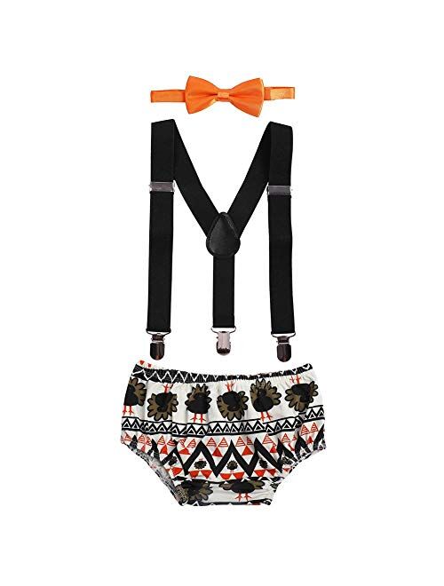 Child Baby Boys Adjustable Elastic Clip Y Back Suspenders Bowtie Outfit First Birthday Cake Smash Bloomers Clothes set