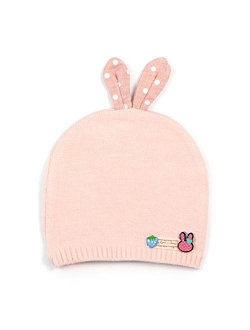 Hat Baby Hat Toddler Baby Girl Warm Cute Knit Hat 0-6 Months Accessories (Color : Pink)