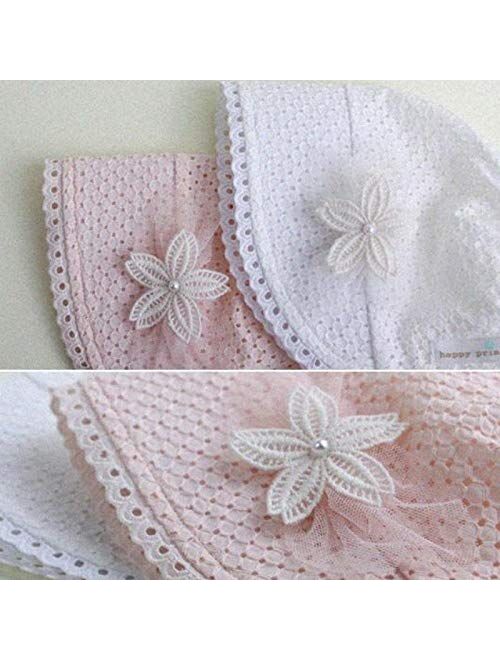 WZHZJ New Baby Girl Hat Lace Flower Hollow Bucket Baby Cap Outdoor Beach Baby Summer Hat Children Kids Hat (Color : A)