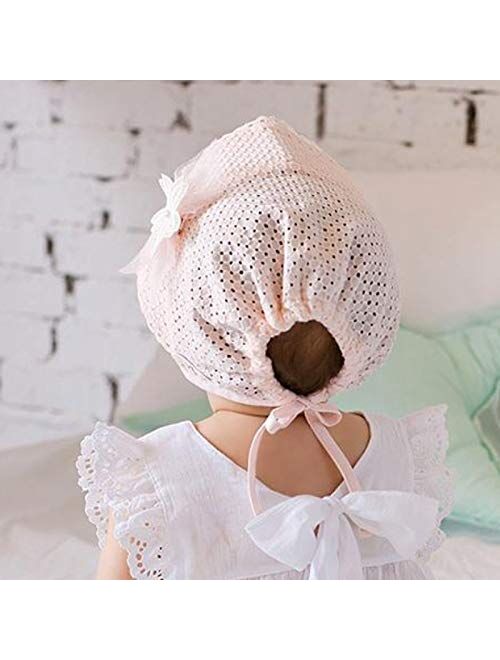 WZHZJ New Baby Girl Hat Lace Flower Hollow Bucket Baby Cap Outdoor Beach Baby Summer Hat Children Kids Hat (Color : A)