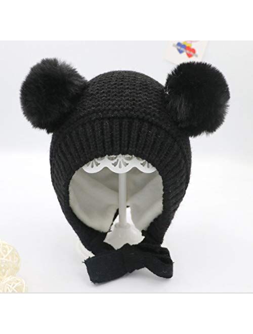 WZHZJ Infant Baby Girls Boys Solid Hat Winter Warm Accessories Autumn Hat Cap Earmuffs Beanies