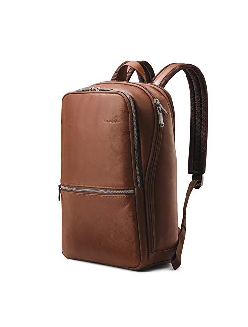 Samsonite Classic Leather Slim Backpack, Brown, One Size