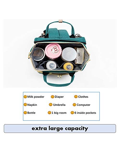 Diaper Bag Backpack Large Baby Bag Large Capacity Multi-Functional Travel Back Pack Thermal Insulation Bag Waterproof Baby Essentials