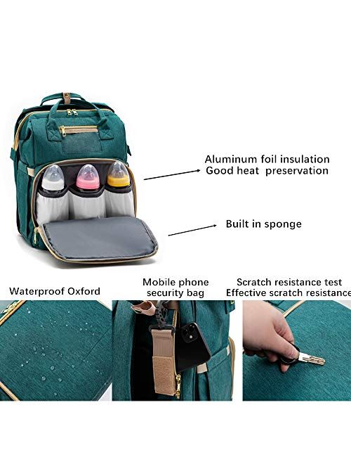 Diaper Bag Backpack Large Baby Bag Large Capacity Multi-Functional Travel Back Pack Thermal Insulation Bag Waterproof Baby Essentials