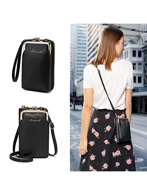 LOVEVOOK Crossbody Purses for Women Fashion Cell Phone Shoulder Bags Card Holder Wallet Purse