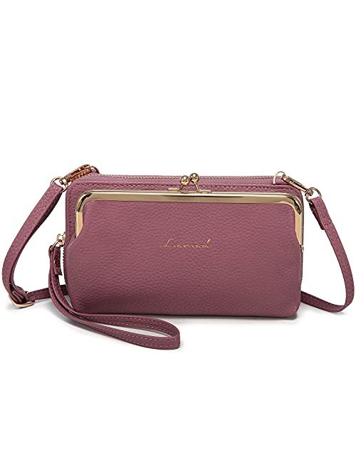 LOVEVOOK Crossbody Purses for Women Fashion Cell Phone Shoulder Bags Card Holder Wallet Purse