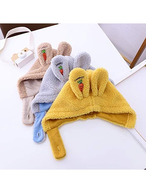 AYDQC Cute Rabbit Ears Baby Hat Scarf Winter Warm Baby Girls Boys Hat Bonnet Bunny Ears Soft Kids Hat Beanie Children Cap (Color : A)