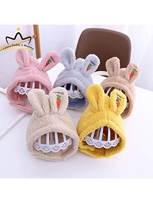 AYDQC Cute Rabbit Ears Baby Hat Scarf Winter Warm Baby Girls Boys Hat Bonnet Bunny Ears Soft Kids Hat Beanie Children Cap (Color : A)