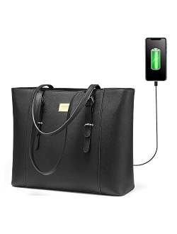 Laptop Bag for Women Large Office Handbags Briefcase Fits Up to 15.6 inch (Updated Version)