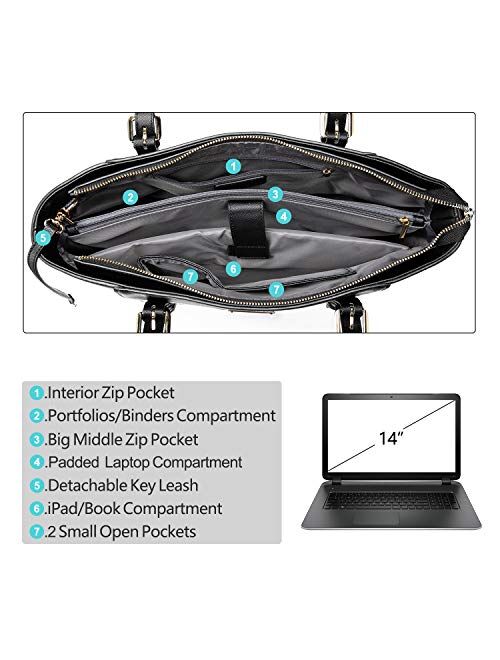 LOVEVOOK Laptop Bag for Women Large Office Handbags Briefcase Fits Up to 15.6 inch (Updated Version)