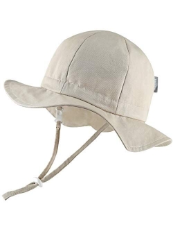 FrLoveAriel Adjustable Wide Brim Sunhat for Baby Girl Boy Kids Toddler Sun Hat