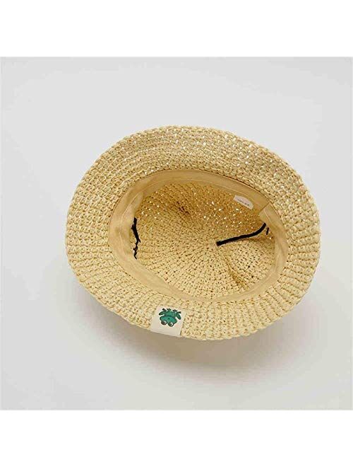 Meijin Summer Accessories Children hat Cartoon Frog hat Handmade Outdoor Beach Sunscreen hat boy Girl Gift (Color : 01)