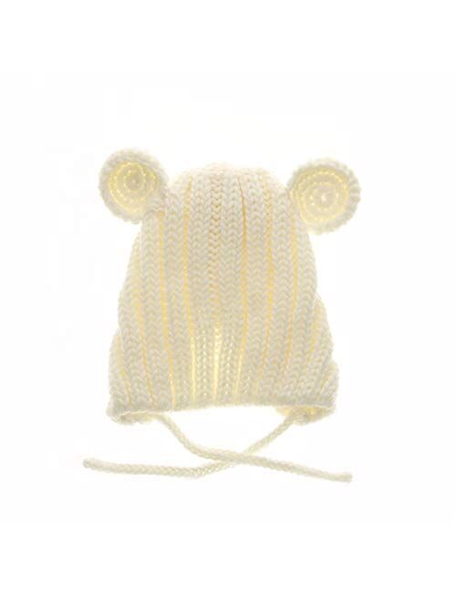 Hat Baby Hat Cute Bear Toddler Beanie Warm Cap Winter Accessories (Color : Brown)