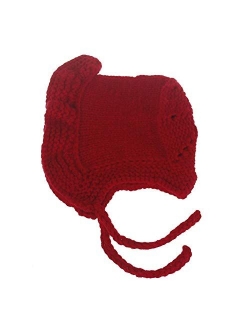 Hat Baby Hat Autumn Winter Curling Head Soft and Warm Cute Children's Knit Hat Suitable for 0-2 Years Old Accessories (Color : Red)