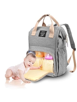 Diaper Bag Backpack, OSOCE MultiFunction Maternity Baby Bag, Waterproof and Stylish Diaper Backpack for Mom and Dad, Baby Diaper Bag with Large Capacity and Lightweight S