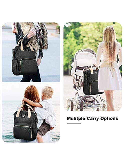 Diaper Bag Backpack, OSOCE MultiFunction Maternity Baby Bag, Waterproof and Stylish Diaper Backpack for Mom and Dad, Baby Diaper Bag with Large Capacity and Lightweight S