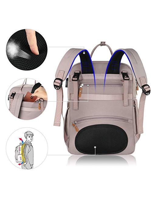 Diaper Bag Backpack, Nappy Baby Bags for Mom and Dad Maternity Diaper Bag for girls, Large Capacity Waterproof Bag with USB Charging Port, Insulated Pockets Changing Pad 