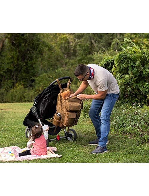 Sling Diaper Bag for Dad; Single-handed Diaper Changing System. Waterproof Changing Pad, Insulated Bottle Pouches. Men's Diaper Bag Backpack NEW for Fall 2020