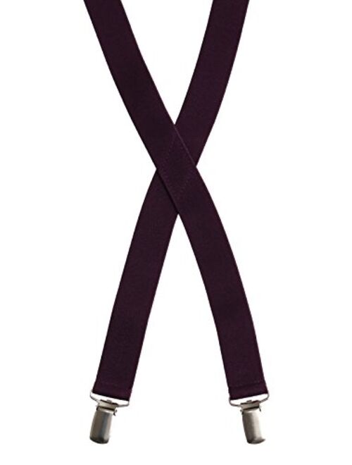 Matching Plum Adjustable Suspender and Bow Tie Sets, Kids to Adults Sizing