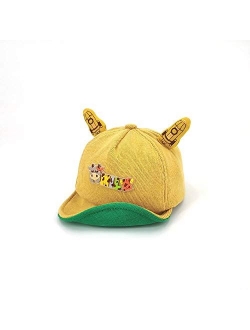 HGDD English Alphabet Rocket Cartoon Baby Calf Along Soft Cap Autumn and Winter hat Child (Color : Yellow)