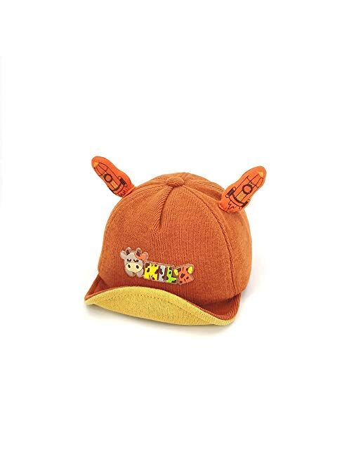 HGDD English Alphabet Rocket Cartoon Baby Calf Along Soft Cap Autumn and Winter hat Child (Color : Yellow)