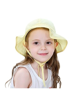 Sun Hat Baby Toddler Kids/Toddler Baby Kids Girls Boys Summer Ruffles Candy Solid Sun Hat Cap UPF 50+