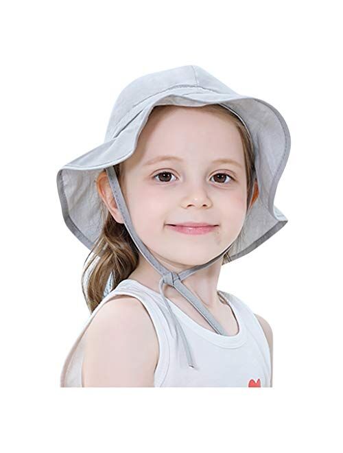 Sun Hat Baby Toddler Kids/Toddler Baby Kids Girls Boys Summer Ruffles Candy Solid Sun Hat Cap UPF 50+