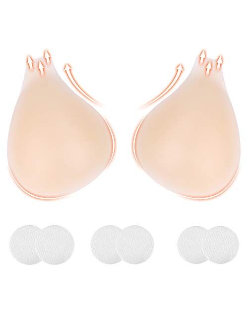 Silicone Strapless Lift Bra, Backless Breast Lift Cups, Invisible Lift Up Bra, Reusable Nude, Natural Look, Prevent Breast Sagging