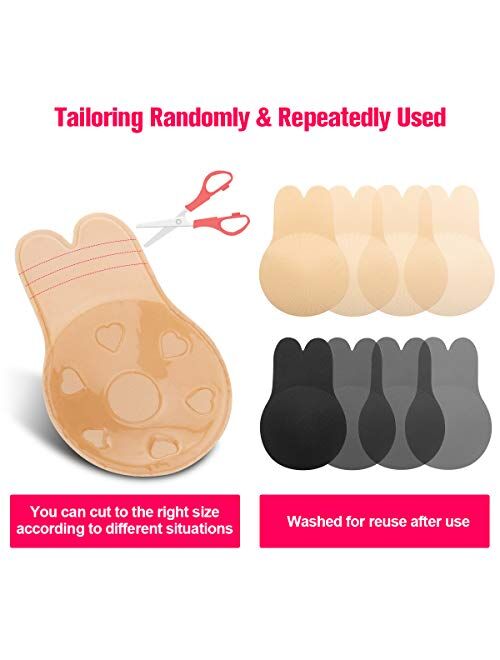 Robesty Adhesive Bra,Strapless Bras 2Pairs Invisible Lift Backless Sticky Bra for Women