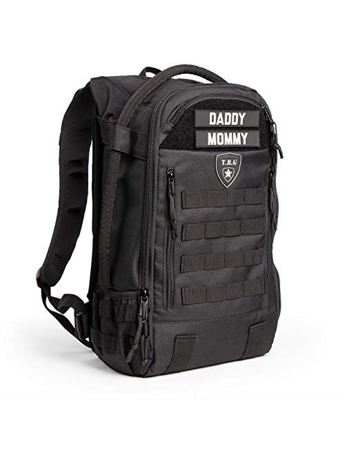 TBG - Mens Tactical Diaper Bag Backpack w/Built-in Changing Mat, Stroller Strap