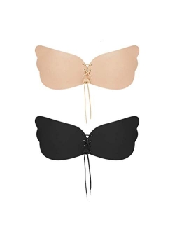 Adhesive Bra, Invisible Sticky Bra Strapless Push Up Backless Lift Bra Women