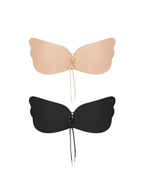 Adhesive Bra, Invisible Sticky Bra Strapless Push Up Backless Lift Bra Women