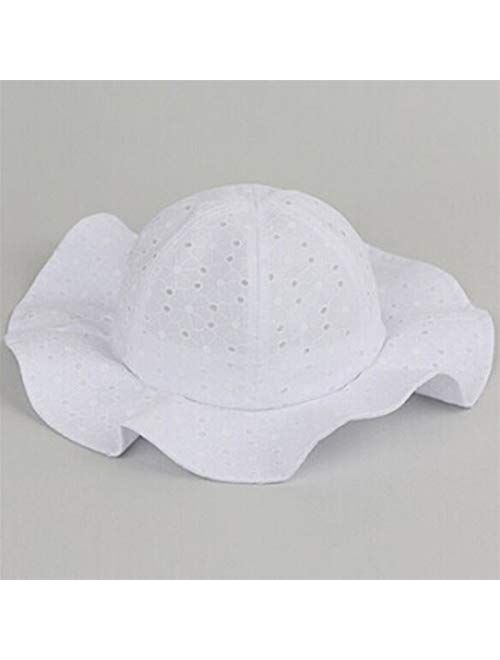 XINGYAO Summer hat Lovely Toddler Infant Kids Sun Cap Summer Outdoor Baby Girls Boys Sun Beach Cotton Dot Hat (Color : White)