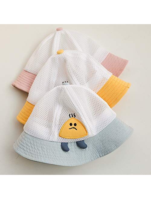 MCJL Baby Summer Thin Sun Hat,Personalized Trend Boys and Girls Sun Hat,Baby Fisherman Hat Suitable for Children 1-3 Years Old