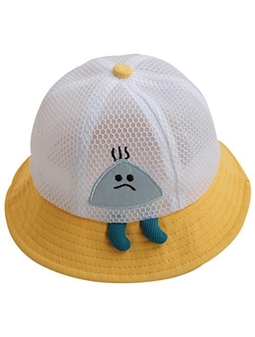 MCJL Baby Summer Thin Sun Hat,Personalized Trend Boys and Girls Sun Hat,Baby Fisherman Hat Suitable for Children 1-3 Years Old