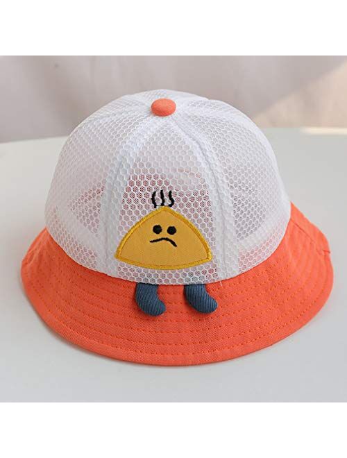 MCJL Baby Summer Thin Sun Hat,Personalized Trend Boys and Girls Sun Hat,Baby Fisherman Hat Suitable for Children 1-3 Years Old