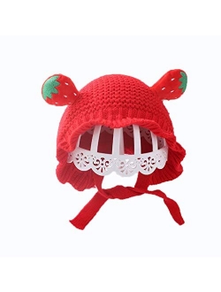 YFAX,Knitted Hat,Cap,Lined,Comfortable,Adjustable,Fall and Winter,Baby,Child,Multi-Color Optional-Lotus Color