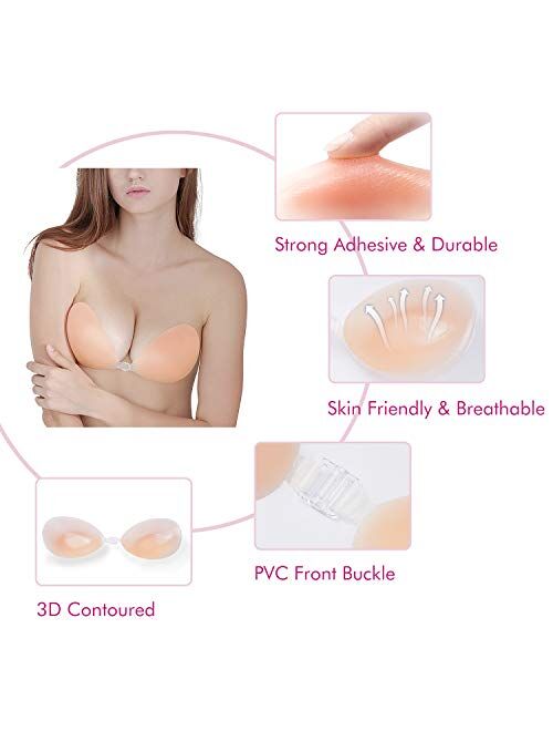 Buy Rolewpy Strapless Bra Adhesives Push Up Bras for Women Sticky