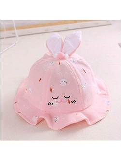 XINGYAO Summer hat Summer Cute Sun Hat Print Baby Boy Girl Hat Outdoor Kids Bucket Hat Children Hat Baby Beach Caps Beanie (Color : Yellow)