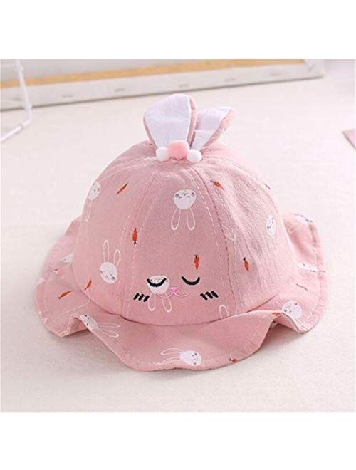 XINGYAO Summer hat Summer Cute Sun Hat Print Baby Boy Girl Hat Outdoor Kids Bucket Hat Children Hat Baby Beach Caps Beanie (Color : Yellow)