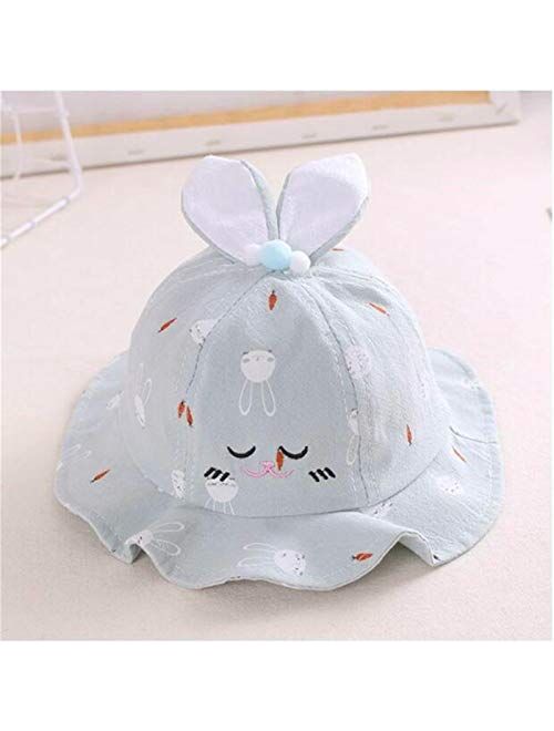 XINGYAO Summer hat Summer Cute Sun Hat Print Baby Boy Girl Hat Outdoor Kids Bucket Hat Children Hat Baby Beach Caps Beanie (Color : Yellow)