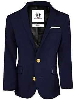 Boys' Golden Age Slim Fit Blazer Jacket with Brass Buttons Presented by The Black Ring Pirates