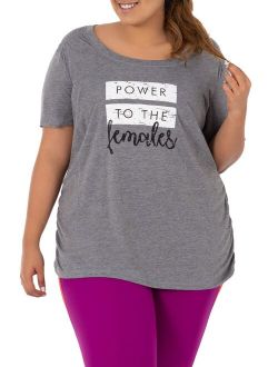 Women's Plus Size Active Graphic Short Sleeve Tee (alternate colors and sizes available)