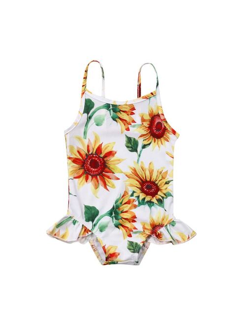 Infant Kids Baby Girls SunFlower Swimwear