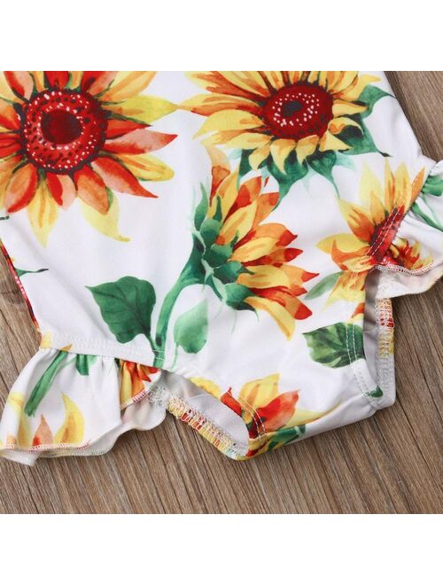 Infant Kids Baby Girls SunFlower Swimwear