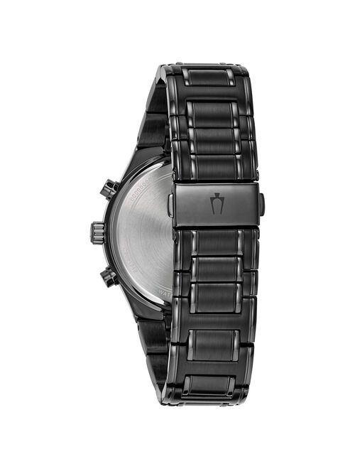 Bulova Men's Black IP Stainless Steel Chronograph Watch