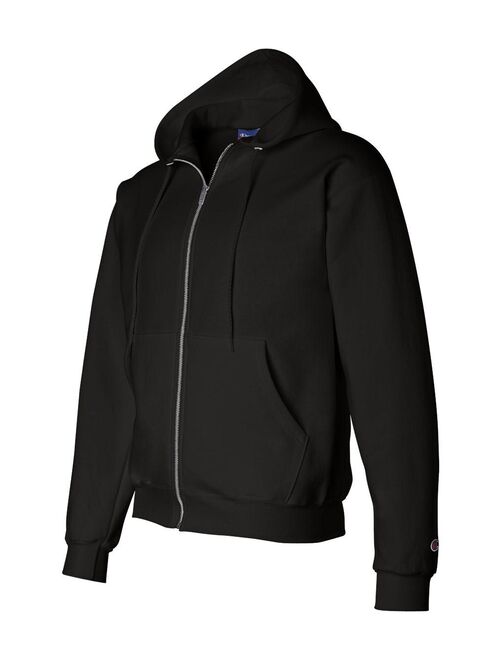 Champion Men's Double Dry Action Fleece Full Zip Hood, Black - XL