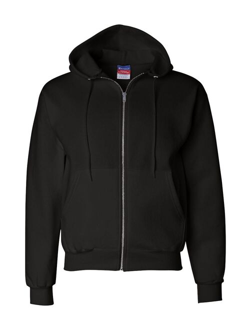 Champion Men's Double Dry Action Fleece Full Zip Hood, Black - XL